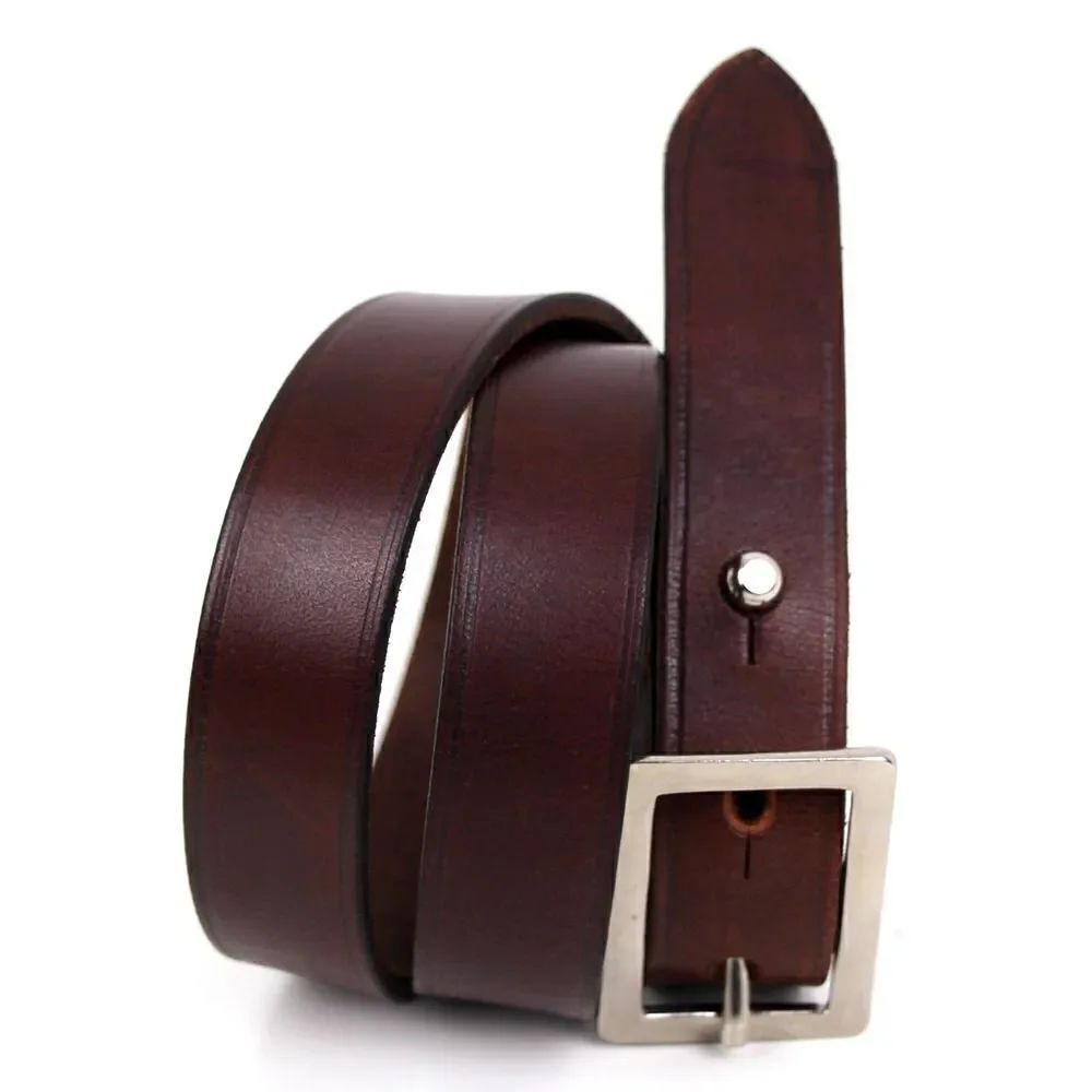 Ann Taylor BROWN GENUINE LEATHER 7/8"Wd CASUAL SKINNY DRESS WOMEN'S BELT S (G68